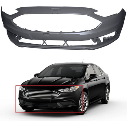 Findmall Primed Front Bumper Cover Replacement for 2017-2018 Ford Fusion
