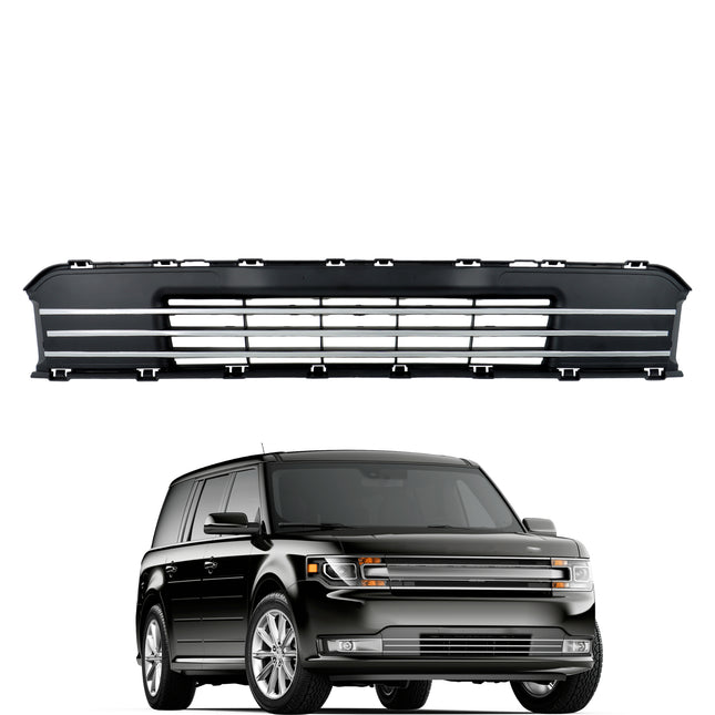 Findmall Chrome and Black Mesh Front Lower Grille Replacement for Flex 2013-2019 FO1036151