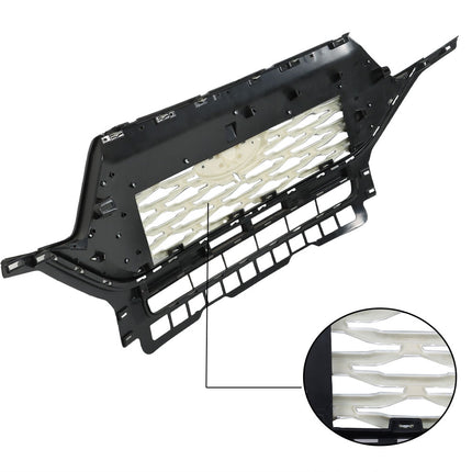 Findmall Front Grille Upper Silvery and Black Mesh Style Replacement for Explorer 2020-2022