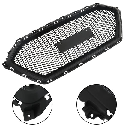 Findmall Front Grille Black Frame Honeycomb Mesh Replacement for Elantra 2017-2018