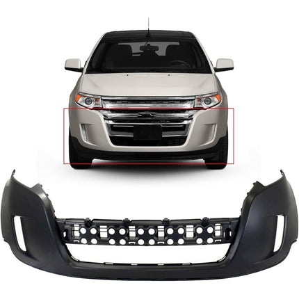 Findmall Primed Front Bumper Cover Replacement for 2011-2014 Ford Edge SE SEL Limited Sport