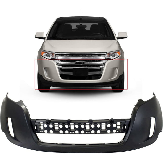 Findmall Primed Front Bumper Cover Replacement for 2011-2014 Ford Edge SE SEL Limited Sport