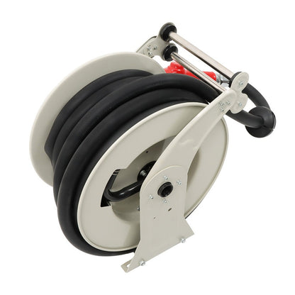 findmall 1" × 50FT Diesel Hose Reel Fuel Hose Reel with Fueling Nozzle Retractable 300PSI