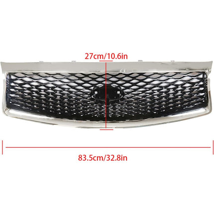 Findmall Front Upper Mesh Grille for 2014-2017 Infiniti Q50, Gloss Black