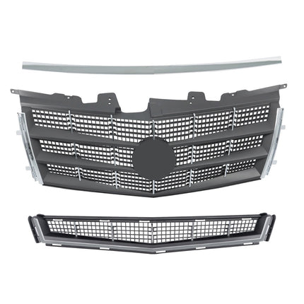 Findmall Chrome Front Bumper Grille and Hood Molding Kit Replacement for CTS