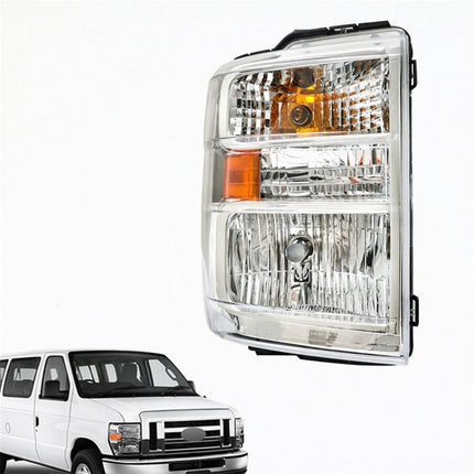 Findmall Headlight Assembly for 2008–2014 Ford E-150/E-250/E-350/E-450 Front Right Passenger Side, Replaces FO2503249