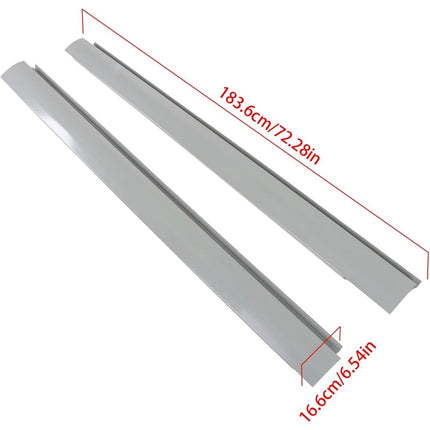 Findmall Slip-On Rocker Panel Pair for 2006-2010 Volkswagen Jetta, Silver