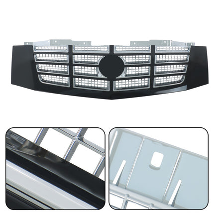 Findmall Front Grille with Chrome Insert Replacement for Escalade, Escalade ESV and EXT 2007-2014 GM1200619