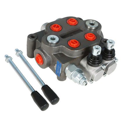 findmall 25 GPM Hydraulic Directional Control Valve 2 Spool Double Acting Hydraulic Valve