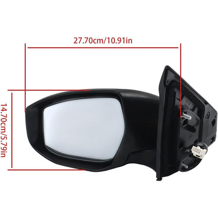 Findmall Side Mirror Assembly for 2013-2019 Sentra, Driver Side, Power, Heated, Turn Signal, 7-Pin
