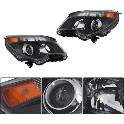 Findmall Driver Side and Passenger Side Headlights Assembly Halogen Replacement for Equinox 2011-2015 Housing Black Lamp LH RH 2PCS GM2502338 GM2503338