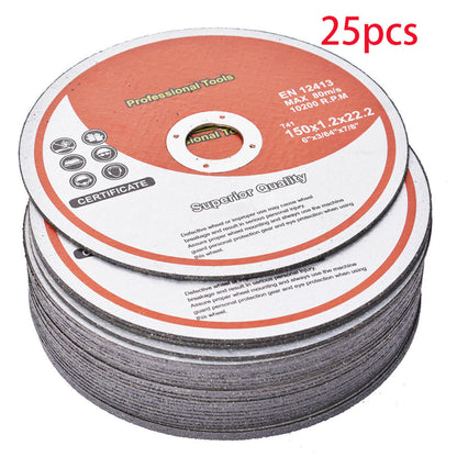 25 Pack 6"x.045"x7/8" Cut-Off Wheel - Metal & Stainless Steel Cutting Discs