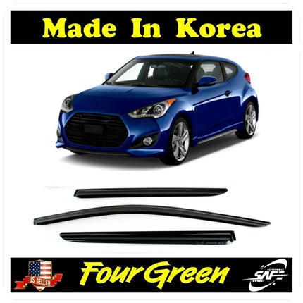 Findmall 4 PCS Side Window Vent Visors Rain Guards Deflectors Smoke Replacement for 2011-2017 Veloster