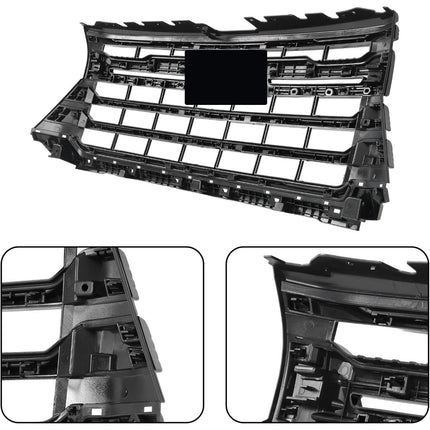 Findmall Glossy Black Front Upper Grille Molding Trim Replacement for Silverado 2500HD and 3500HD High Country 2024-2025 86533026
