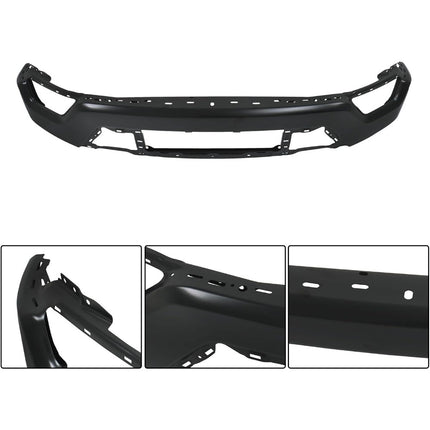 Findmall Black Front Bumper Face Bar Kit without Parking Sensor Holes Replacement for 2021-2023 Ford F150, with Lower Grille Trim Panels and License Plate Bracket