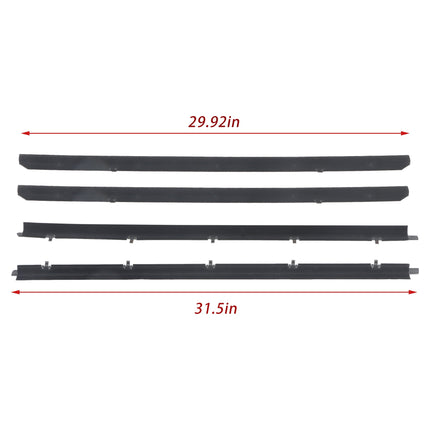 Findmall Inner & Outer Window Belt Sweep Kit for 1982-1993 Chevrolet S10 Pickup, 4-Piece