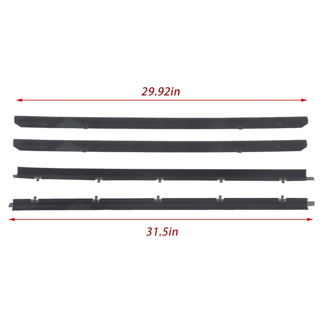 Findmall Inner & Outer Window Belt Sweep Kit for 1982-1993 Chevrolet S10 Pickup, 4-Piece