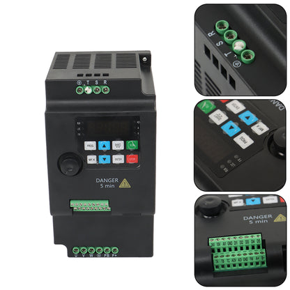 findmall Frequency Converter 3KW 4HP 220V Single Phase to 3 Phase Variable Frequency Drive for Motor Speed Control