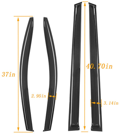 Findmall Side Window Vent Visor Rain Guard Deflector Replacement for 2011-2019 Toyota Sienna