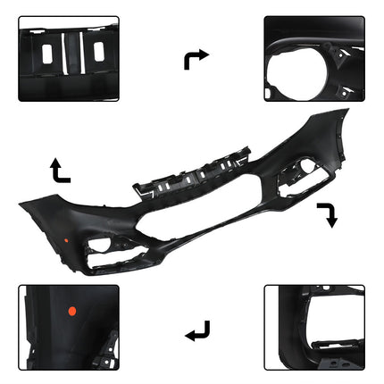 Findmall Front Upper or Lower Bumper Cover Primed Plastic Replacement for 2017-2020 Trax 42537718 GM1015137