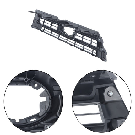 Findmall Front Upper Grille for 2017-2019 Toyota Highlander, Black and Silver