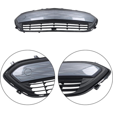 Findmall 2-Piece Glossy Gray Front Upper and Lower Grille Molding Trim Set Replacement for Bolt EV 2017-2021 42576622 42729655