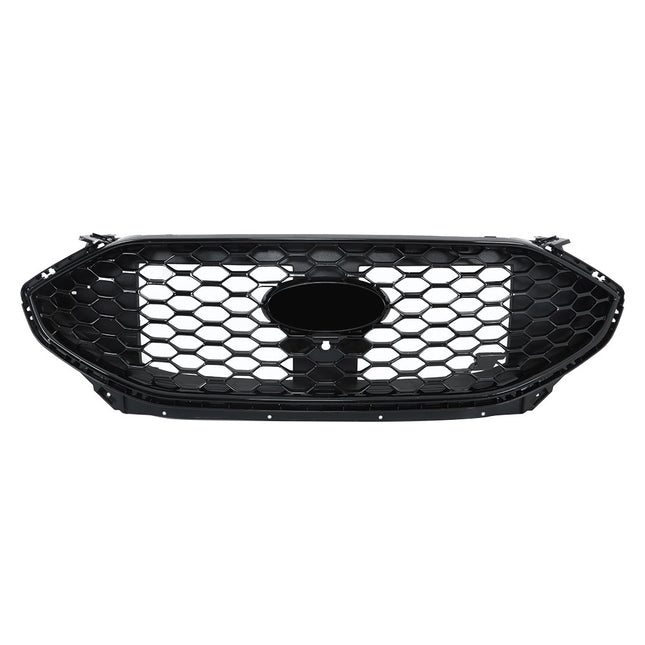 Findmall Glossy Black Honeycomb Front Upper Bumper Grille with Camera Hole Replacement for Edge ST 2019-2022