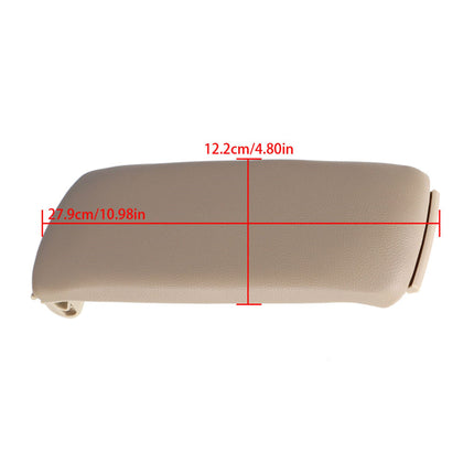 Findmall Leather Armrest Center Box Console Lid Cover Beige Thin Legs Replacement for 1999-2005 A6 C5 Car 2005-2008 A4 B7 Travel Version