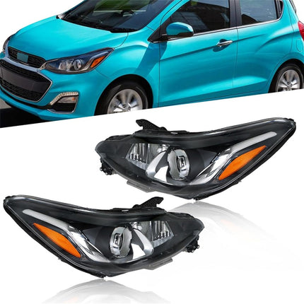 Findmall Headlight Assembly Replacement for Spark Front LH RH