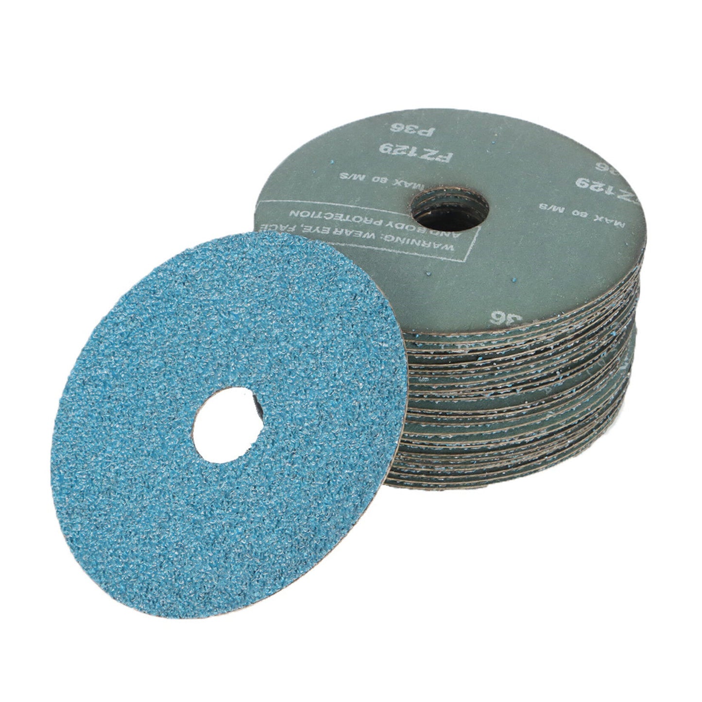 findmall Abrasives 25Pcs Fiber Disc 4-1/2 Inch Zirconia Resin Fiber Grinding and Sanding Discs 7/8 Inch Center Hole 36 Grit