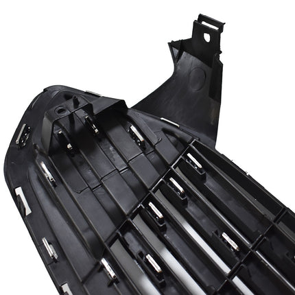Findmall 2-Piece Black and Chrome Front Upper and Lower Radiator Grille Kit Replacement for Fusion 2013-2016