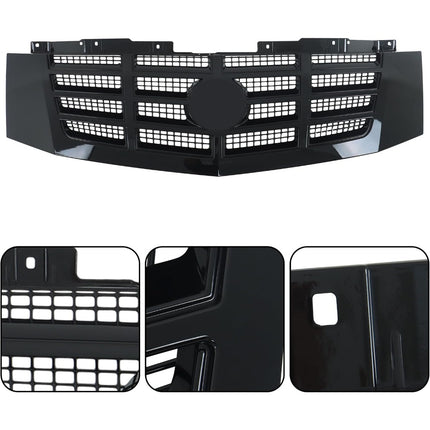 Findmall Glossy Black Front Upper Bumper Grille Replacement for Escalade, Escalade ESV and EXT 2007-2014 GM1200619 23190289