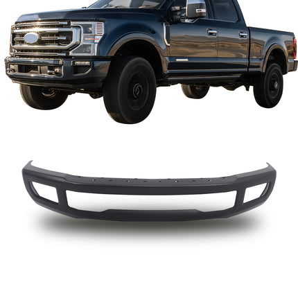 Findmall Black Steel Front Bumper Face Bar with Fog Light Holes Replacement for 2017-2019 Ford F-250 and F-350 Super Duty, FO1002442