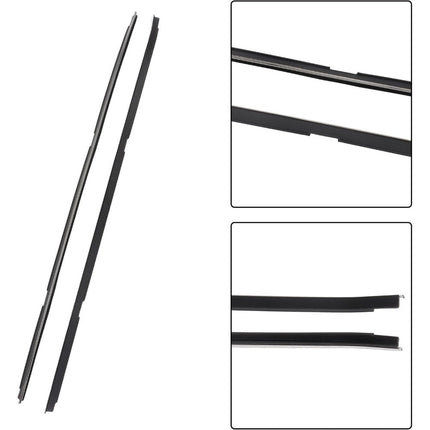 Findmall Window Weatherstrip Kit for 1982-1987 Buick Regal, 4-Piece, Black & Chrome