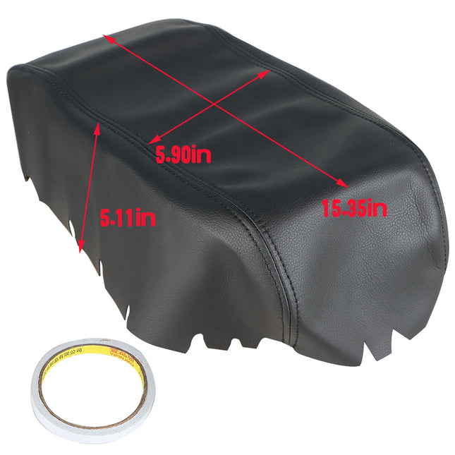 Findmall Leather Center Console Lid Black Armrest Cover Replacement for 2011-2019 Durango