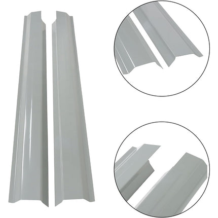 Findmall 4-Piece Outer Rocker Panel and Cab Corner Kit for 2009-2018 Ram 1500 Quad Cab, Black and Silver