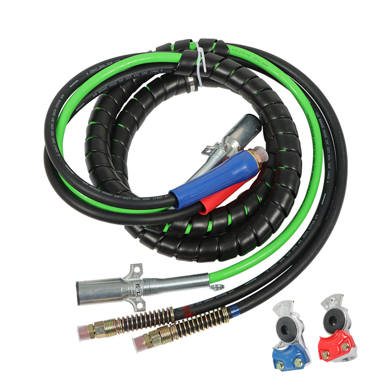 Findmall 3-in-1 Wrap Set Air Line Hose Electric Cable Assemblies Semi Trailer 12 Foot