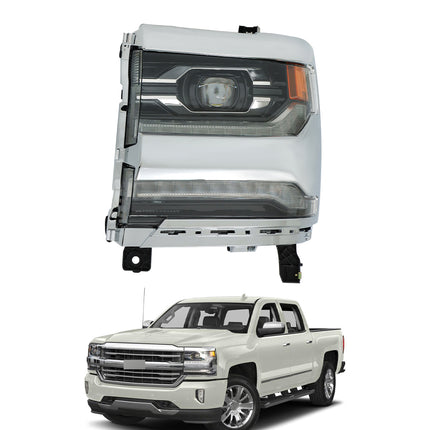 Findmall Headlight Assembly Replacement for Silverado 1500 Left LH