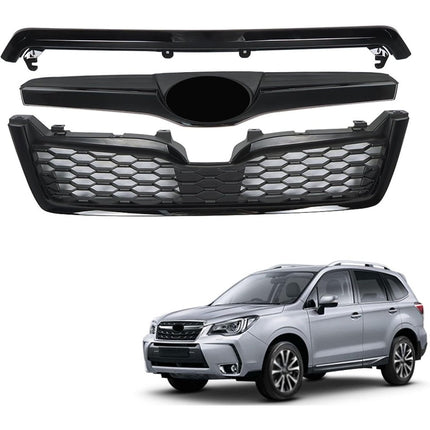Findmall Front Upper Honeycomb Grille for 2014-2016 Subaru Forester, Gloss Black