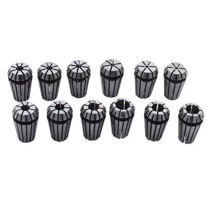 findmall ER-16 Collet Set 12PCS ER-16 Spring Collet Set 1/32-3/8 CNC Super Accuracy 3/32 7/32 11/32