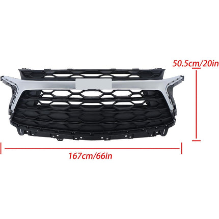 Findmall Silver and Black Front Upper Bumper Grille Replacement for Blazer LT 2023-2024