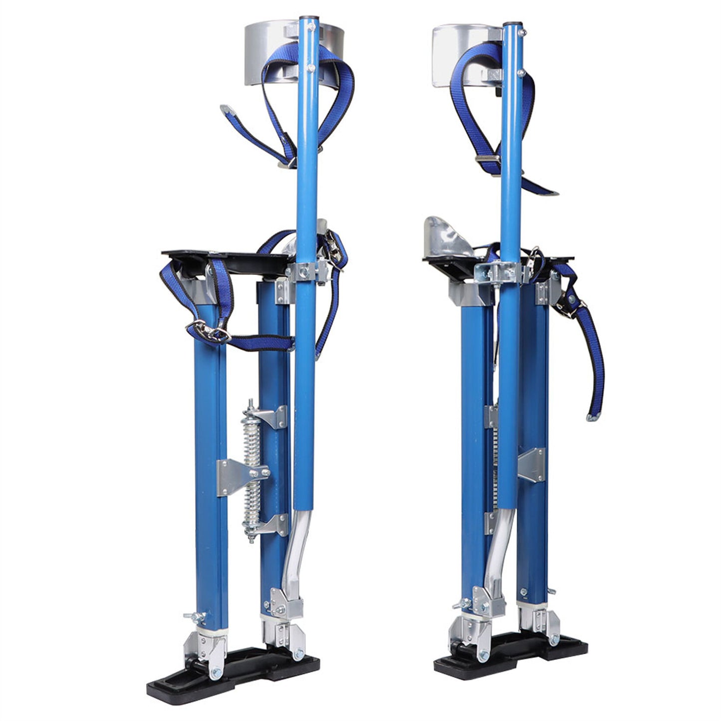 findmall 24-40 Inch Drywall Stilts Grade Adjustable Aluminum Tool Stilt for Painting or Cleaning - Light Blue