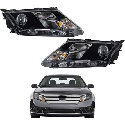 Findmall Headlight Assemblies for 2010–2012 Ford Fusion Front Left and Right, Replaces FO2502273 and FO2503273