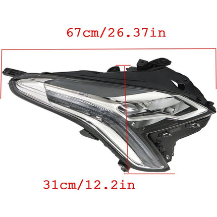 Findmall Passenger Side Headlights Assembly with DRL Replacement for XTS 2018 2019 Housing Black Lamp RH 1PC 84469440 GM2503480
