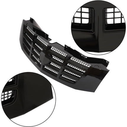 Findmall 2-Piece Black Front Grille Panel and Hood Grille Molding Trim Kit Replacement for Escalade and Escalade ESV 2007-2014 23190289 15907251