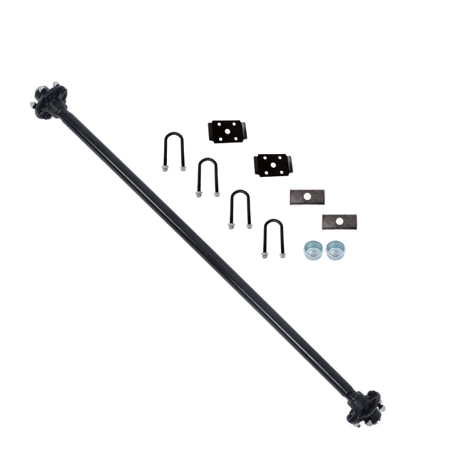 Findmall 2,000 lb Trailer Axle with U-Bolt Kit, 5 on 4.5 in, 60 in Hub Face