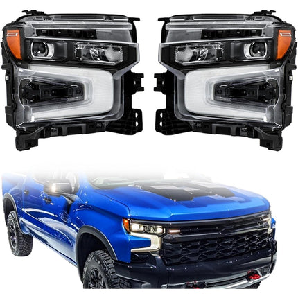 Findmall Headlights Assembly Replacement for Silverado 1500 ZR2 2022-2024