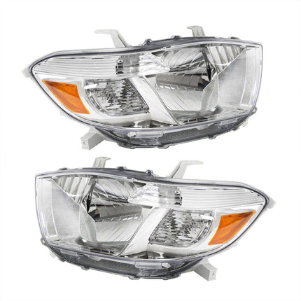 Findmall Headlight Assemblies for 2008–2010 Toyota Highlander Front Left and Right, Replaces 81130-48470 and 81170-48460