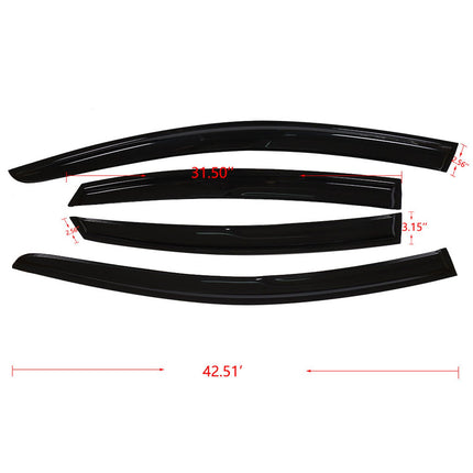 Findmall Side Window Visors Rain Guard Wind Vent Shade Deflector Replacement for 2015-2019 Hyundai Sonata