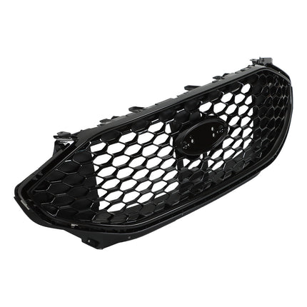 Findmall Front Grille Upper without Camera Slot Glossy Black Honeycomb Style Replacement for Edge ST 2019-2020